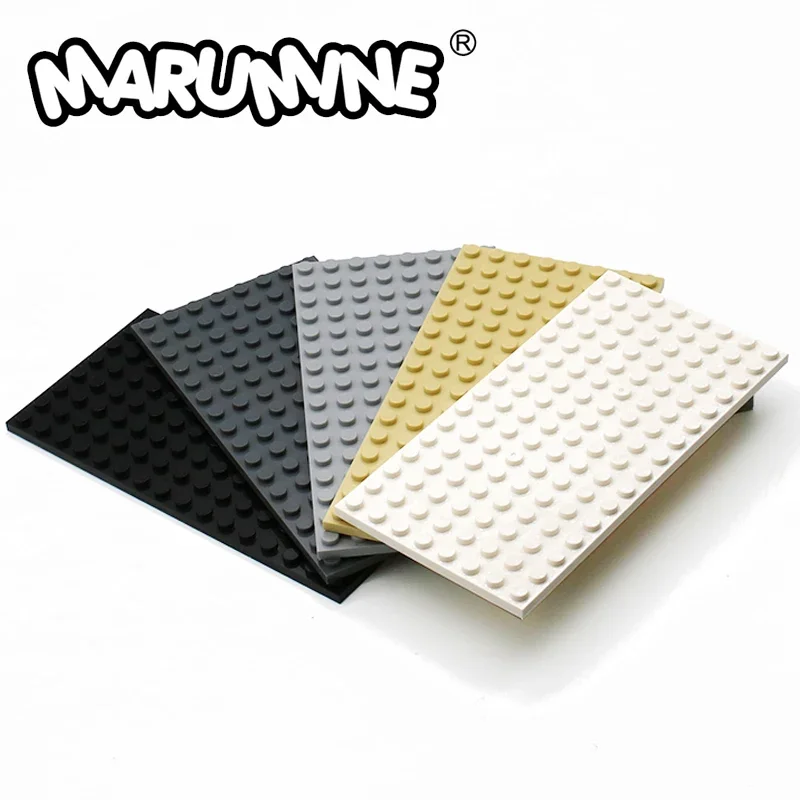 

MARUMINE 8x16 Dots Base Plate Particles Building Blocks Compatible 92438 MOC Classic Bricks Accessories DIY Toys for Boys Girls