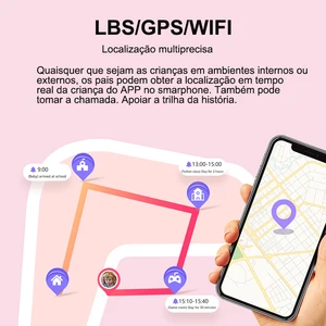 Lt21 4g relógio inteligente crianças gps wifi chamada de vídeo sos ip67 à prova dip67 água criança smartwatch câmera monitor rastreador localização telefone relógio 8 principais vendas relogio espião de wifi - №2