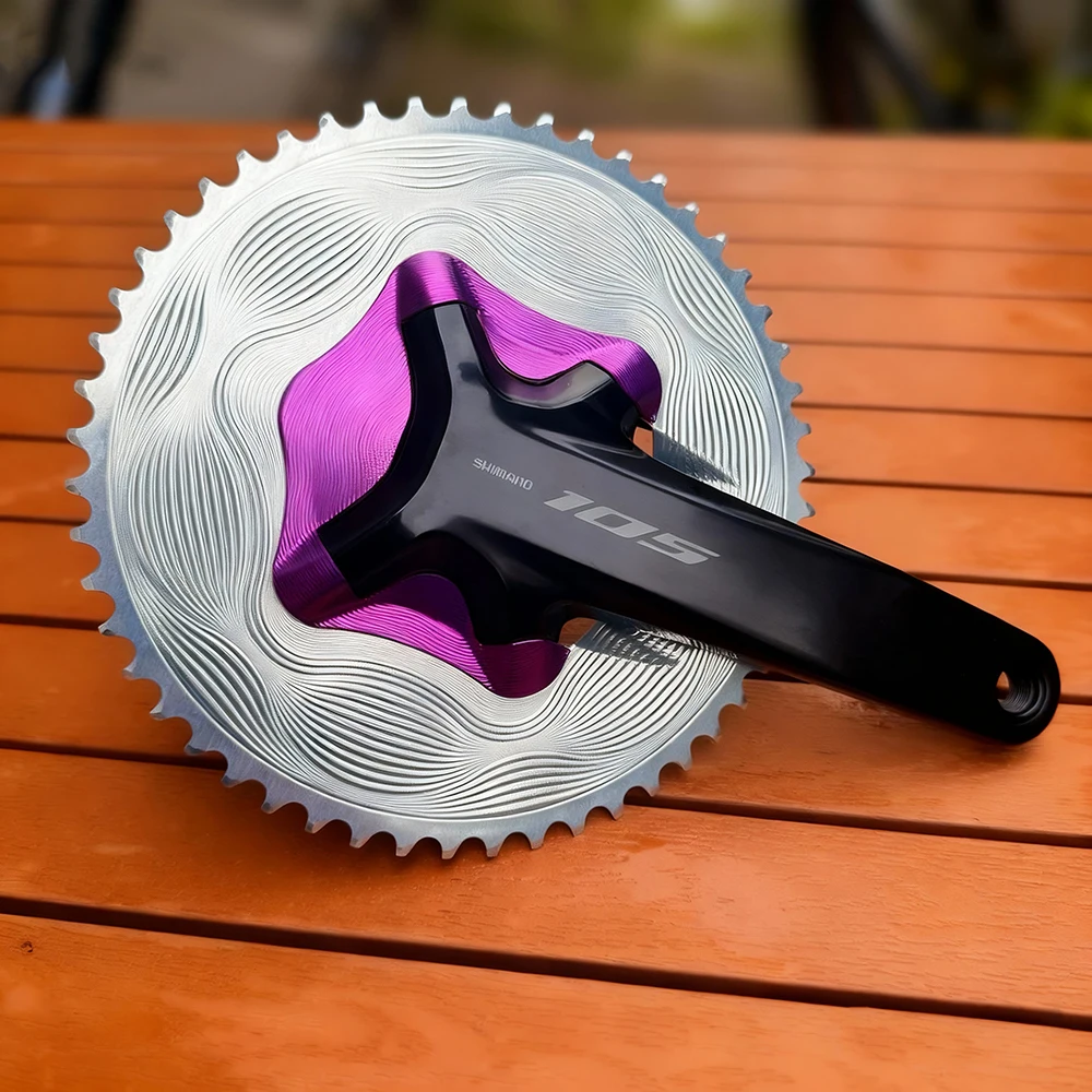 Set di corone per bici da strada 2x12 velocità Rotondo per 110 BCD Shimano Asimmetrico con copertura Aero R9200 8100 7100