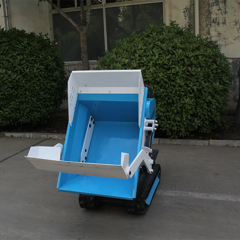 شاحنة قلابة صغيرة للبيع بالجملة مجنزرة هيدروليكية صغيرة شاحنة قلابة للبيع رخيصة الثمن ملموسة صغيرة 500 كجم محمل أمامي #4