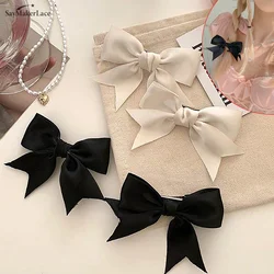 1pcs Fashion Satin Bow Hair Clips For Girls Kawii Elegant Barrettes Cute Hair Accessoires Ribbon Woman Hairpins Hairgrip