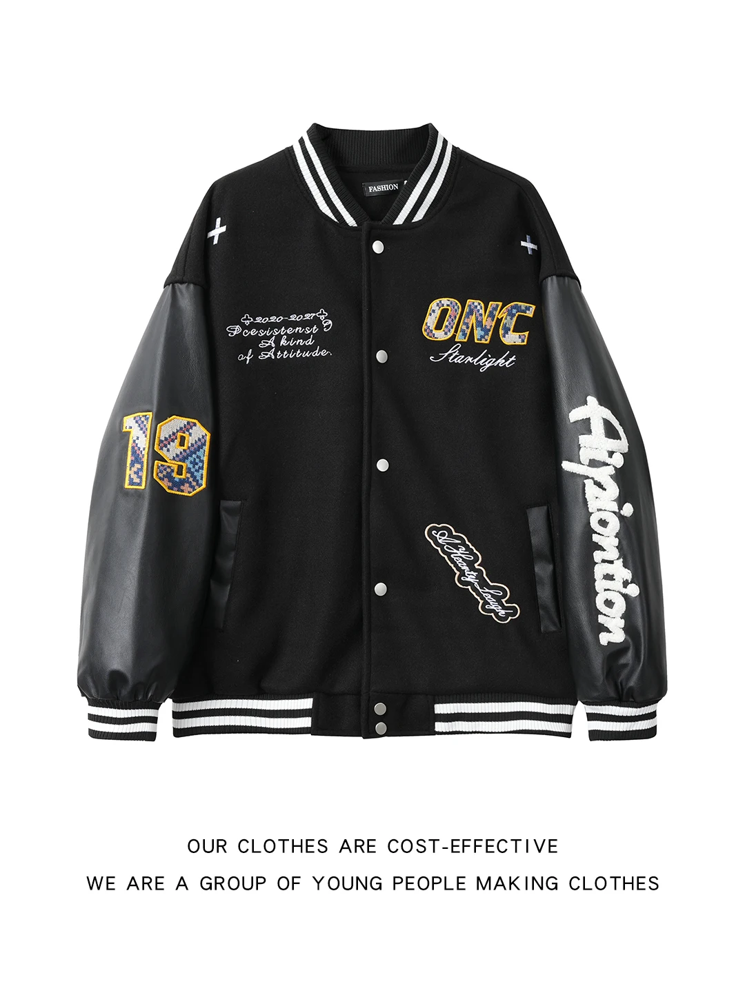 

Ретро-американская бейсбольная куртка с вышивкой, мужская повседневная свободная куртка в стиле пэчворк, парная верхняя одежда для весны и осени