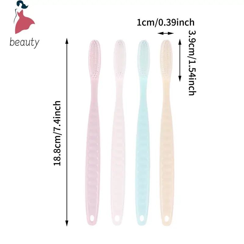 4Pcs Soft Long Head Adult Big Head Toothbrush Japanese And Korean Comfortable Teeth Super Soft Oral Cleaning Brush