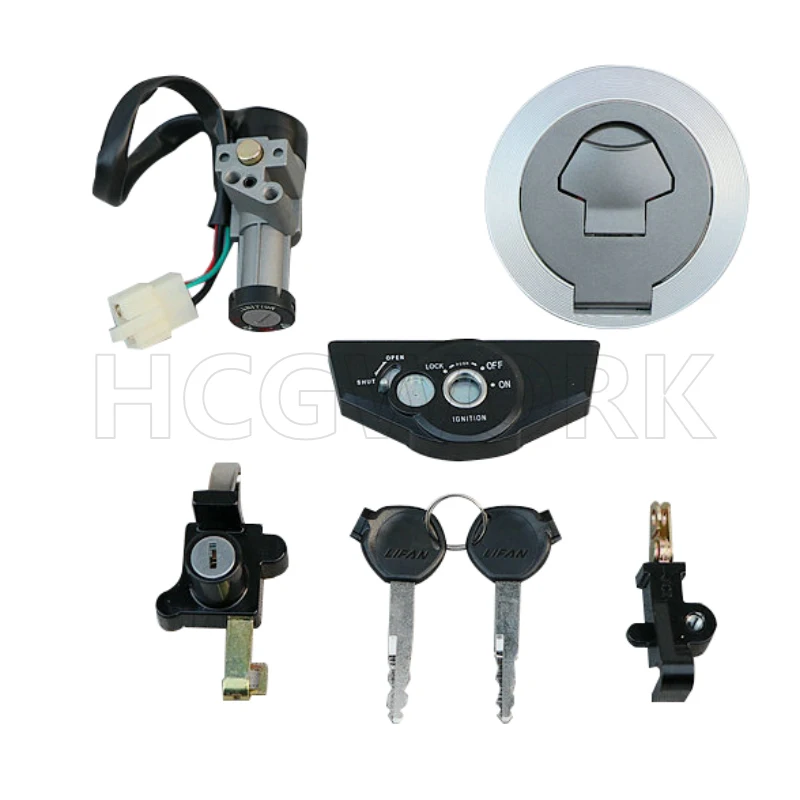 

Motorcycle Accessories Door Lock Key Set Ignition Switch Side Cover Lock for Lifan Kp150 Lf150-10b Lf150-10f Hl150-10f