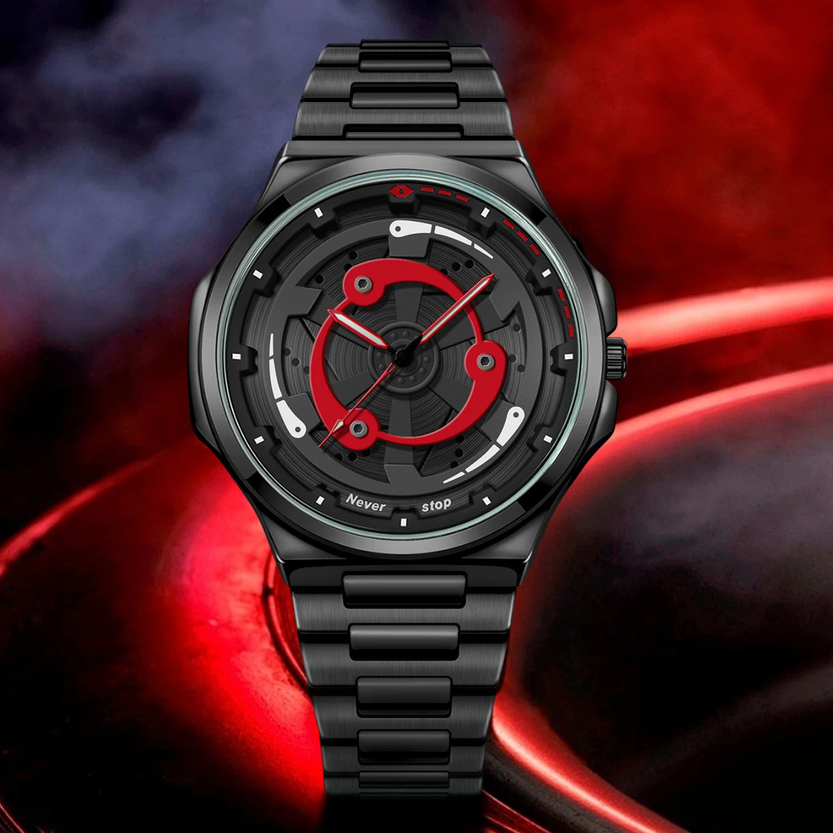 

Новые мужские часы UTHAI CQ531: модные, стильные, с эффектом вращения на 360 градусов ° Вращающиеся кварцевые часы с люминесцентным покрытием, изысканный подарок