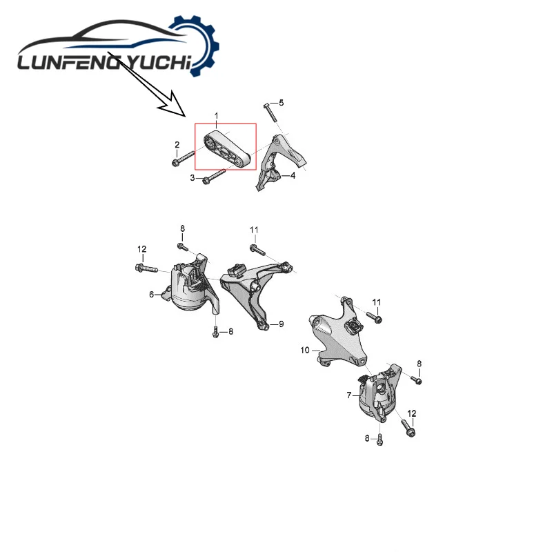 971199331, 97119933100, 9A719933100 - Engine Mount For Bentley Continental GT 3S4/3S3, Flying Spur ZG2