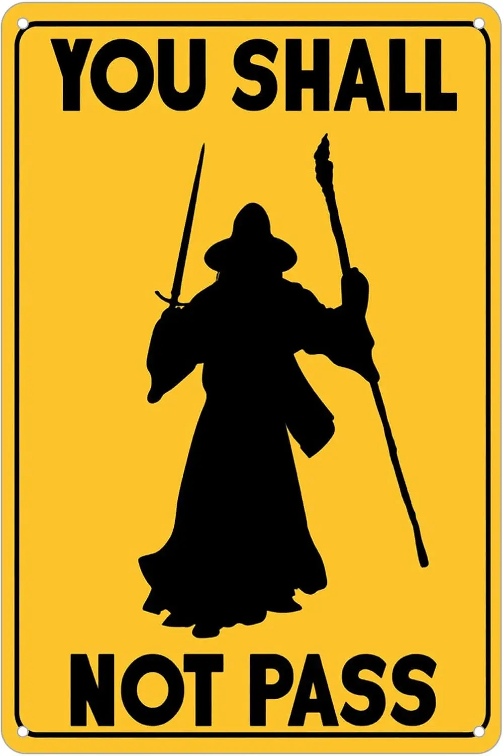KENSILO Metal Vintage Tin Signs You Shall Not Pass Sign, Man Cave Farm House Room Wall Decor