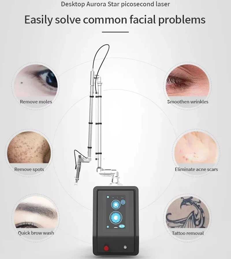 2024 Non Invasive Pico Laser Picosecond Laser Tattoo Removal Acne Wrinkle Removal Pico Laser Machine