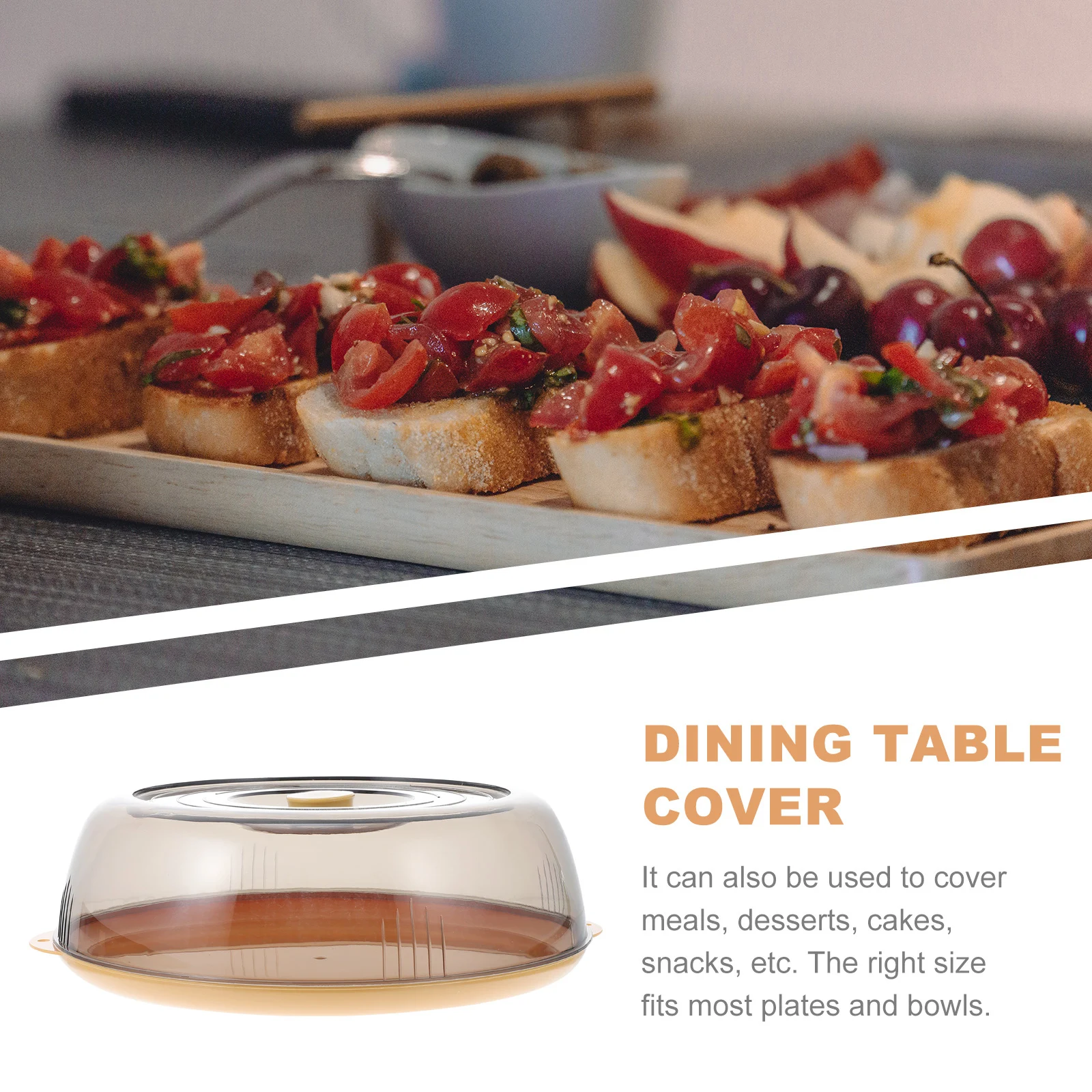 

1 pc Premium Food Cover Protector Household Kitchen Fresh Keeping Transparent Vegetable Cover For Bowls Plates Banquet Outdoor
