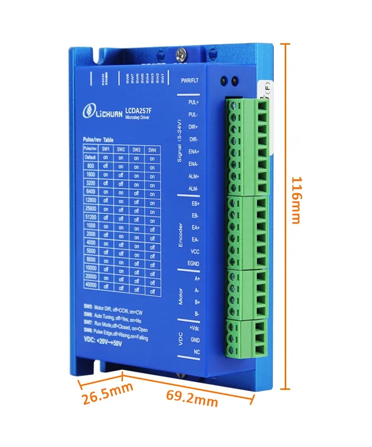 Nema23 LC57H2100+LCDA257S Kit Digital Closed Loop Stepper Motor Position Control System Cnc Nema 23