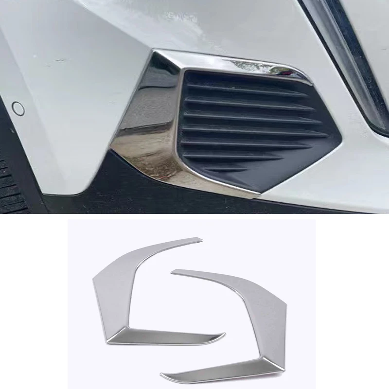 

For Peugeot 2008 2020 2021 2022 2023 Stainless Exterior Front Foglight Cover Trim Head Light Lamp Frames Car Accessories 2pcs