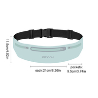 Sports Waist Pack Portable Phone Holder Bag Waterproof Gym Bum Bag with Reflective Stripe Jogging Belt Pouch for Outdoor Sports