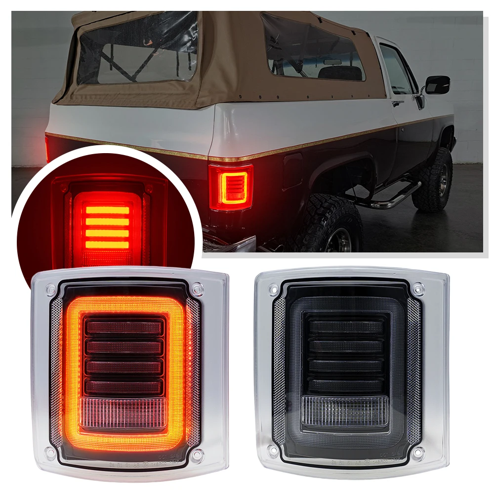 2 Luces Traseras LED Dinámicas para Parachoques Trasero, Luces de Freno, Intermitentes, Reversa y Luces de Posición para Chevrolet GMC C10 C20 C30 K10 K20 R10