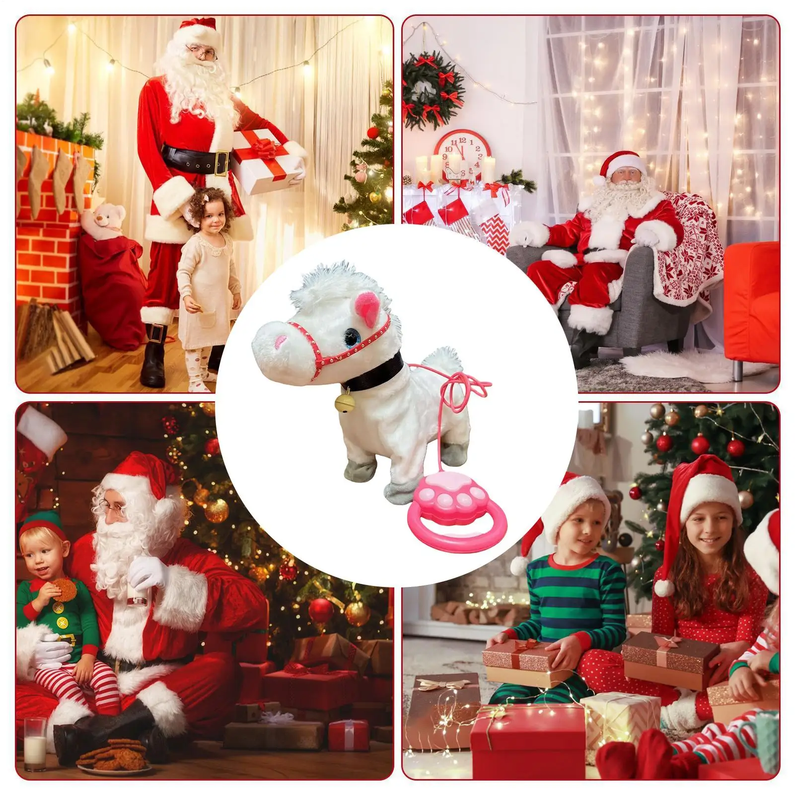 Para sala de estar brinquedo eletrônico cavalo realista calmante interativo crianças brinquedo elétrico andando cavalo para pré-escolares adolescentes