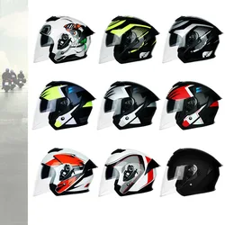Summer Sunscreen Double Lens Motocross Motorcycle Helmet Half Face Electric Bicycle Helmets Capacete De Moto Casco Men's Women's