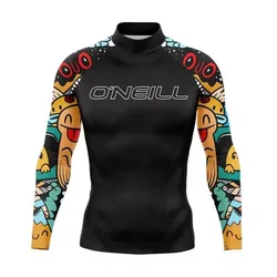New Summer Men's Rashguard Swimwear Long Sleeve Swim Surf T-shirt Beach UV Protection Surfing Diving Swimsuit Tights Clothes