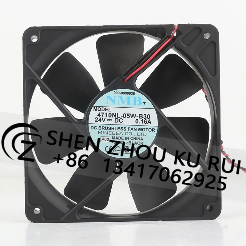 

New NMB 5V 12V 48V DC 24V 0.16A AC EC 12025 4710NL-05W-B30 Cooling Fan 120X120X25MM 12CM Double Ball Bearing Frequency Converter