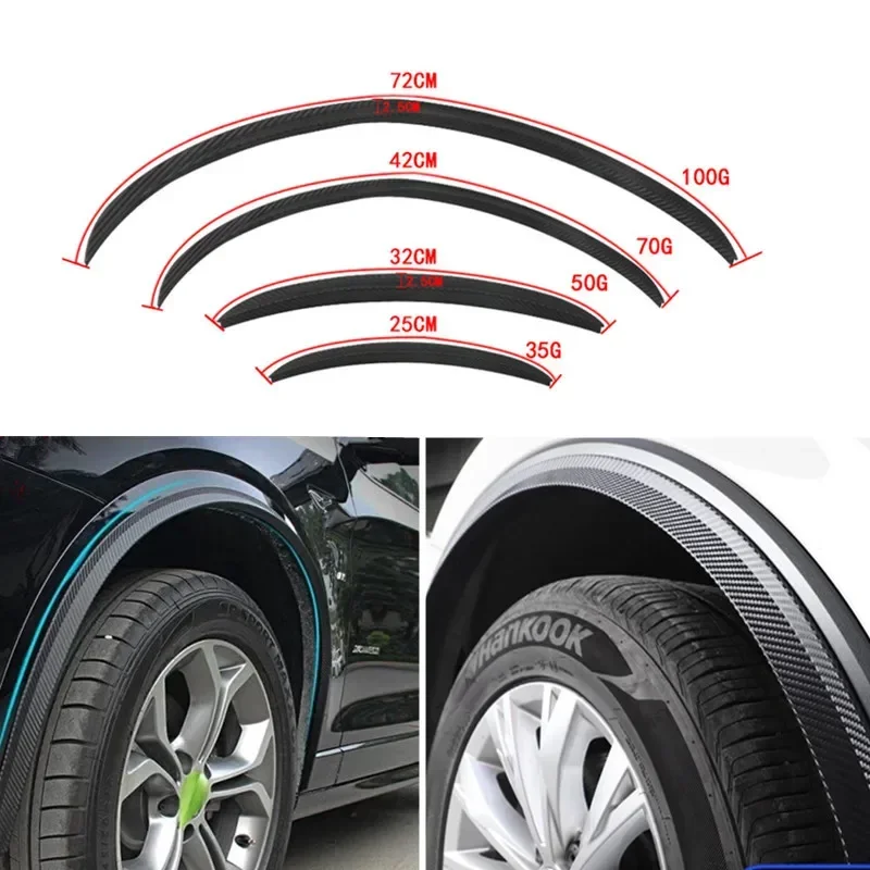 

2pcs Car Truck Black Body Kit Trim Fender Flare Rubber Wheel Eyebrow Anti-scratch Strip Lip Stickers Wheel Eyebrow Trim Strip