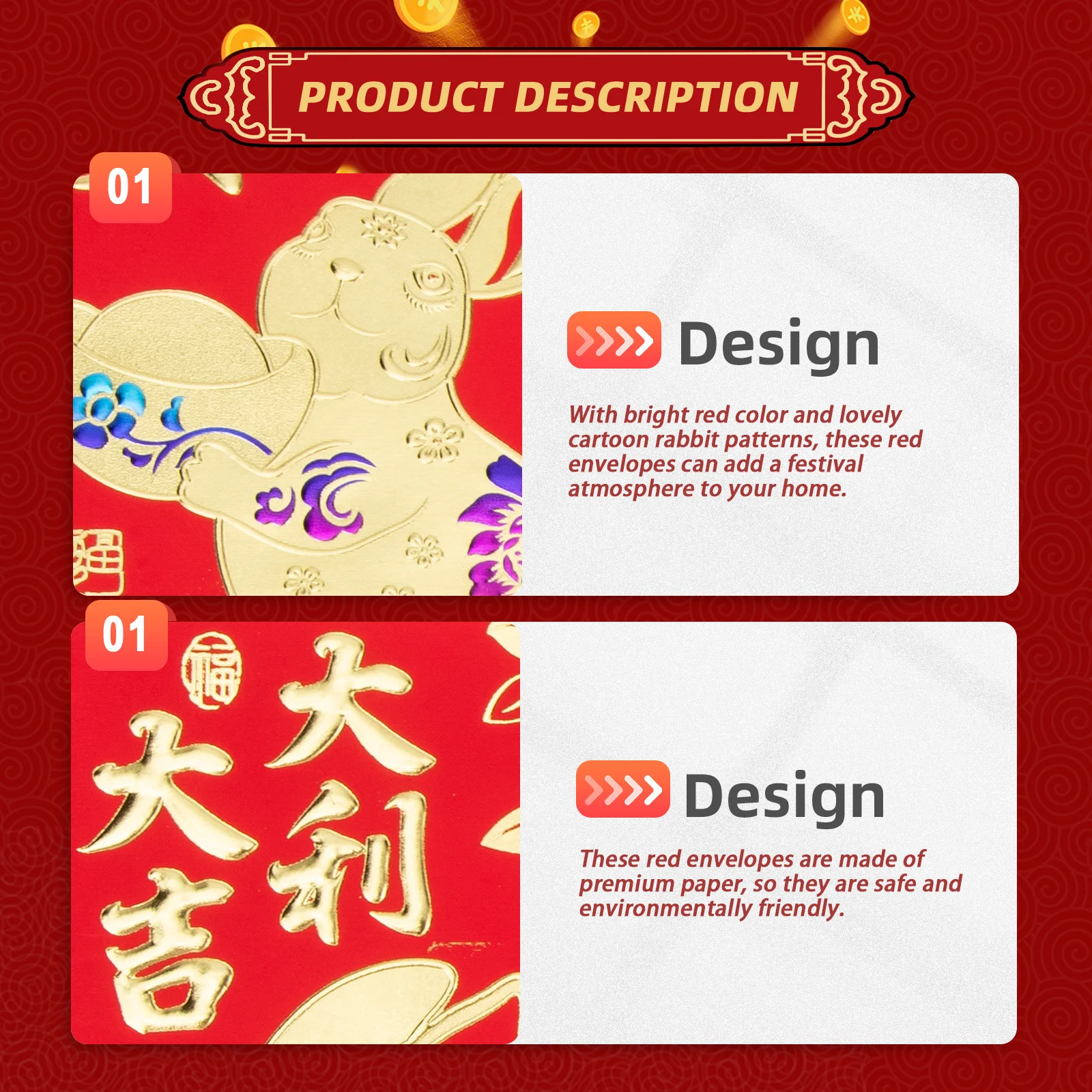 

30Pcs Attractive Red Packets Chinese New Year Red Envelopes Unique Cartoon Patterns For An Unforgettable Celebration