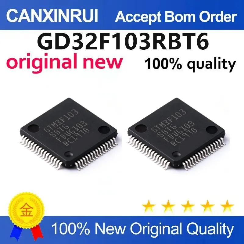 (5pcs-100pcs)Brand new original GD32F103RBT6 LQFP-64 32-bit microcontroller chip