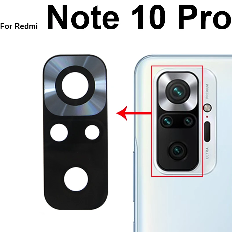 Rear Camera Glass Lens For Xiaomi Redmi 10 Note 10 Pro Max Note 10S 10T 10 5G Back Main Camera Glass Lens with Sticker