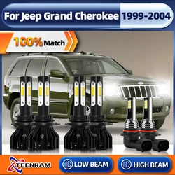 60000LM Canbus LED Headlight Bulbs Turbo Fog Lamp Super Bright Car Lights 12V For Jeep Grand Cherokee 1999-2001 2002 2003 2004