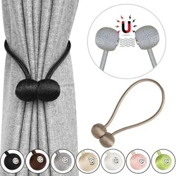 Magnet Curtain Buckle Tiebacks Curtain Clips No Punch Modern Curtain Accessories Pearl Magnetic Ball Home Decoration Accessories
