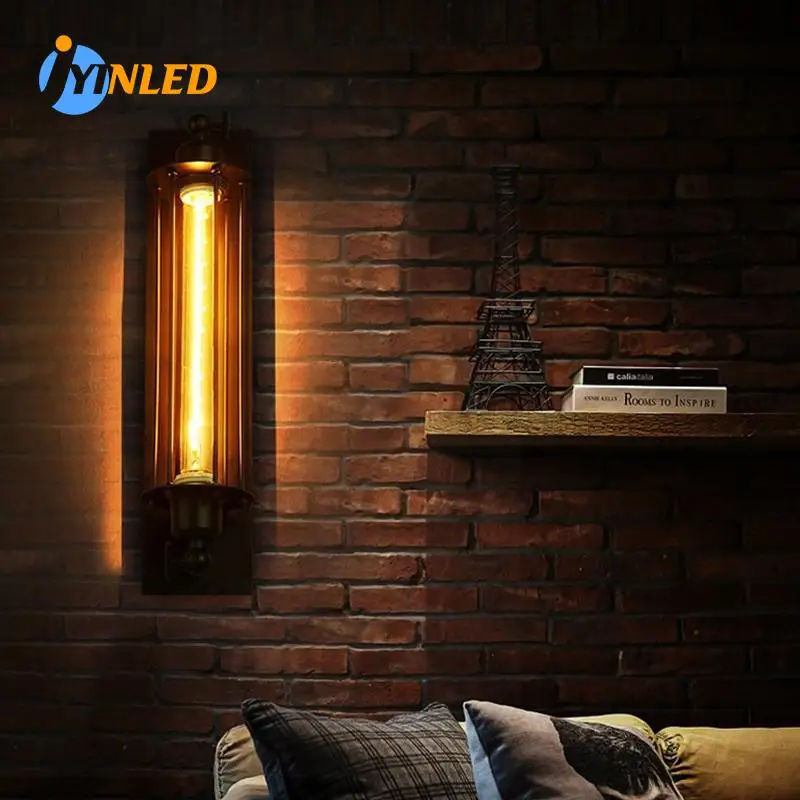 

Retro Indoor LED Lighting Industrial Style Iron Wall Lights Corridor Staircase Restaurant Loft Bedroom Home Decor Lamps Bedside