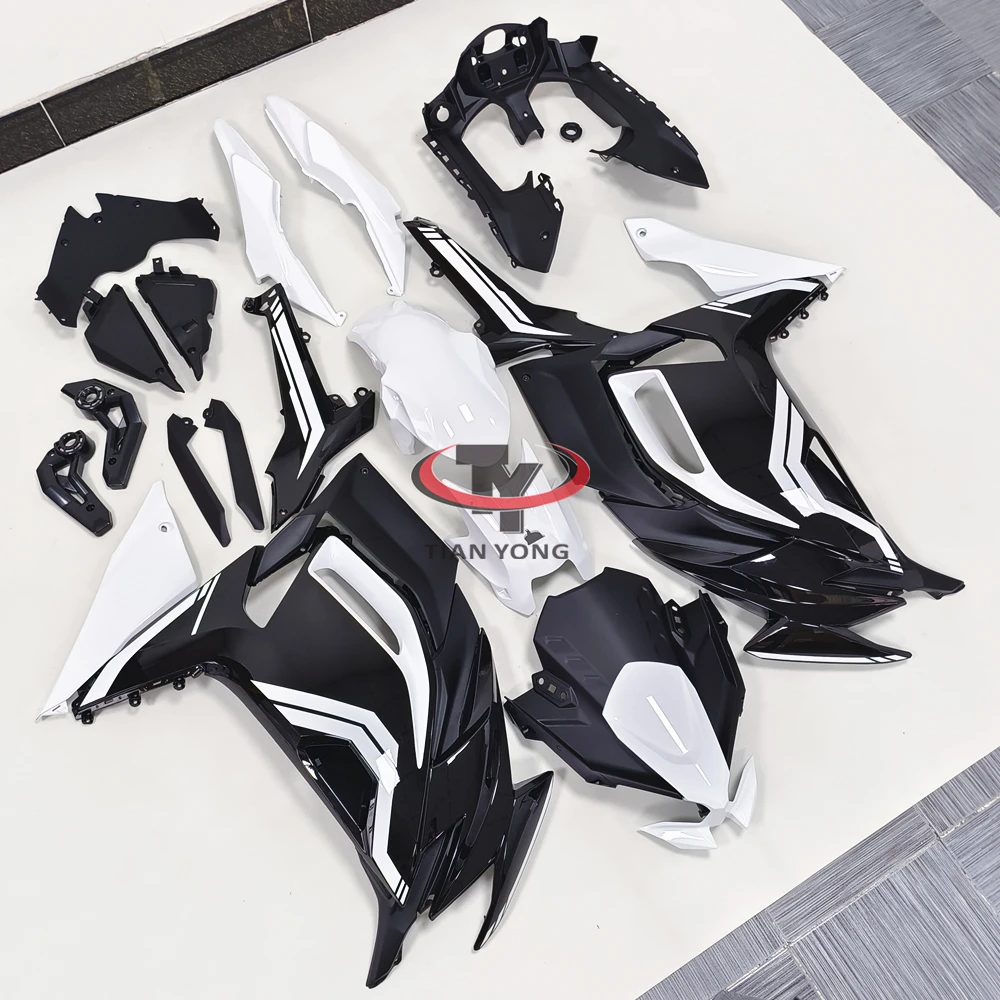 Cowling Bright black white floral pattern Motorcycle For Ninja650R Ninja650 2021-2023 Full Fairing Kit Injection Bodywork