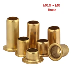 M0.9 M1.3 M1.5 M1.7 M2 M2.3 M2.5 M3 M3.5 M4 M5 M6 Brass Rivets With Cock-Eye Button Hollow Copper Rivets