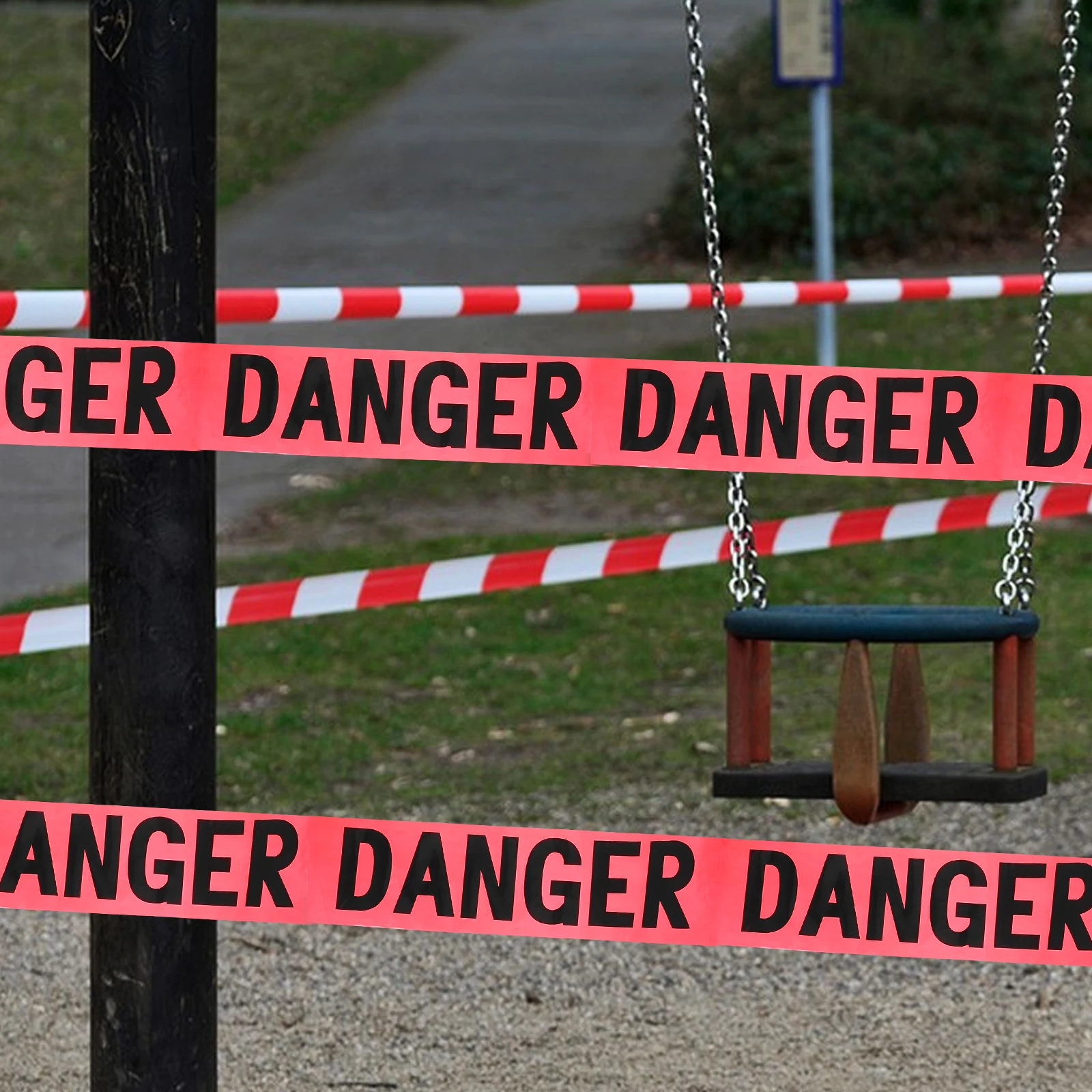 Danger Isolation Zone Crime Scene Safety Tape Red Warning Do Not Enter Stripe Caution Halloween Decoration Tapes