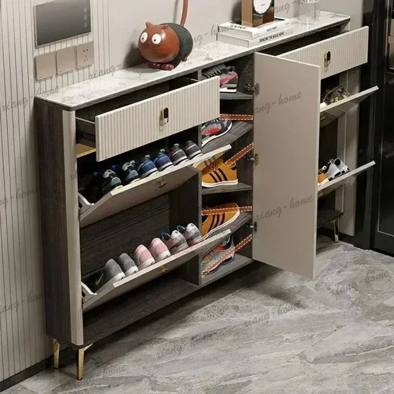 LSStorage Cabinet Modern Luxury Shoes Organizers Shoe Cupboards Furniture Home Storage System Living Room Entrance Hall Shoemake