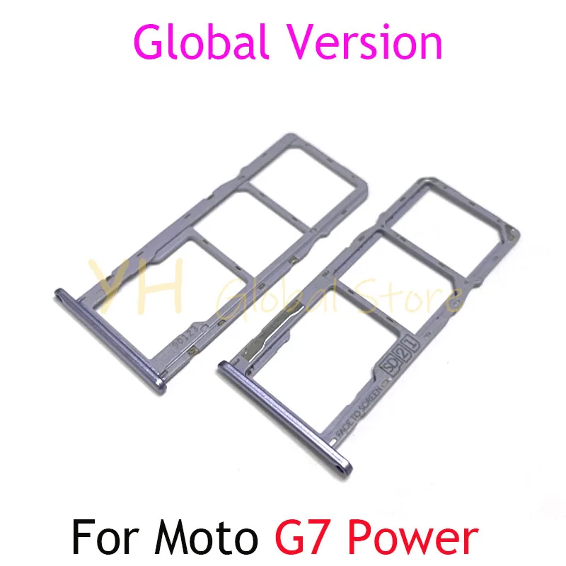 10 buah untuk Motorola Moto G7 Power Sim Slot kartu pemegang baki kartu Sim suku cadang perbaikan