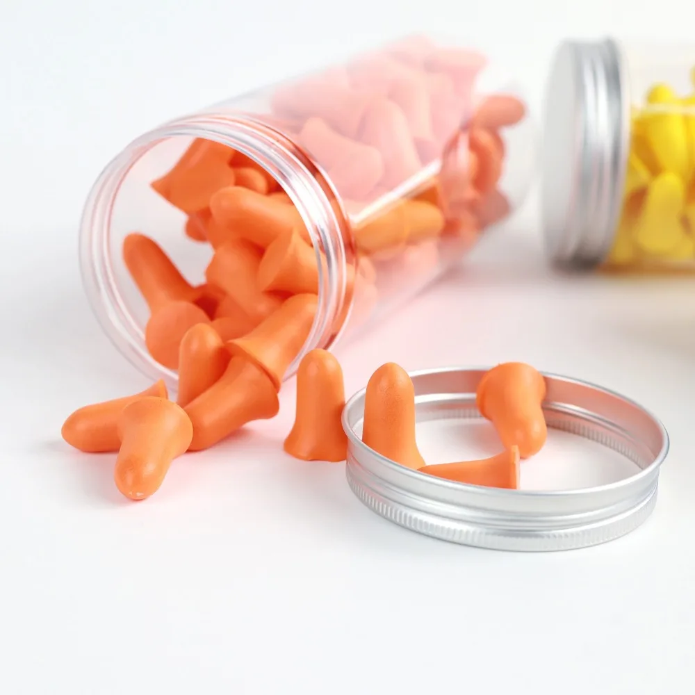 جديد 20/50/100 قطعة سدادات أذن من الفوم عالي الجودة سدادات أذن لإلغاء الضوضاء أثناء الشخير ودراسة الأحداث بصوت عالٍ صندوق تخزين #5