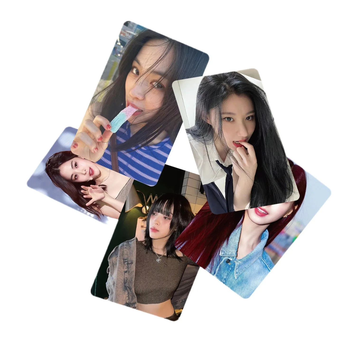 Imagem -04 - Idol Série Idol Cartões Lomo hd Impresso Laser Photocards Yeji Lia Yuna Fans Gift Nova Série Itzy 55 Pcs por Conjunto Alta Qualidade