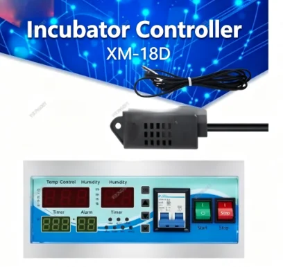 XM‑18D Digital Egg Incubator Controller AC220V Automatic Temperature Humidity Control Board with Sensor for Hatching Equipment