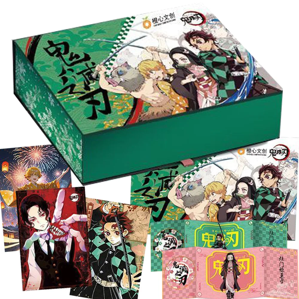 

Demon Slayer Collection Cards Battle Hot-blooded Anime Highly Popular Characters Color Paper Series Theme Cards Birthday Gifts
