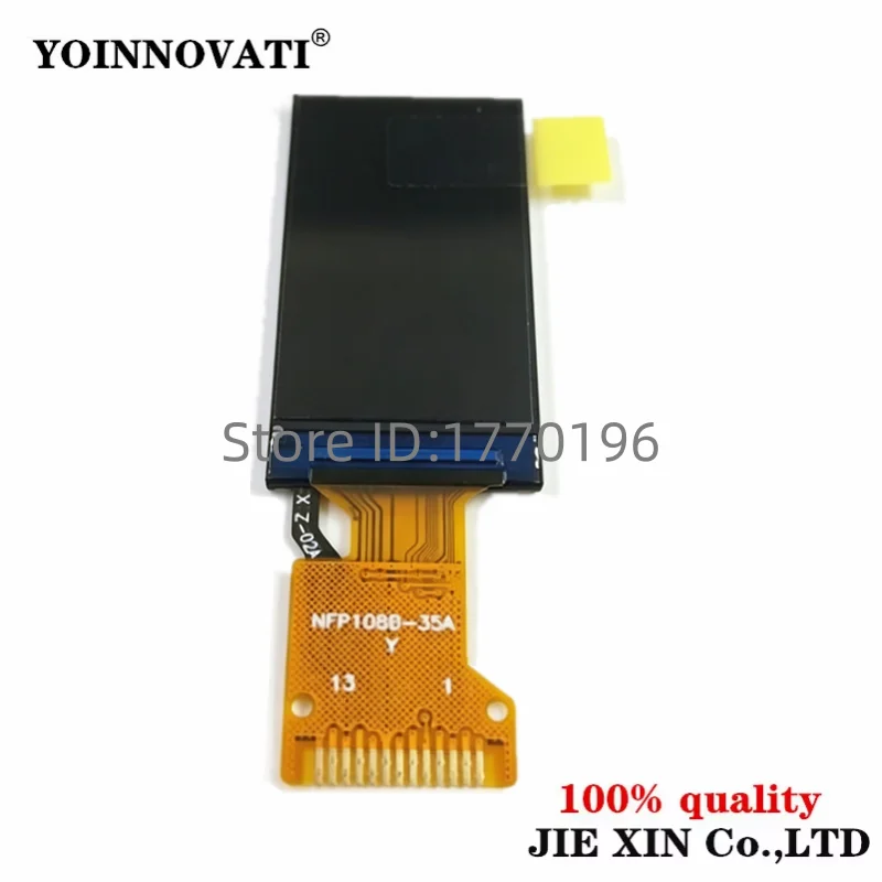 1.08 inch TFT LCD Display Module NV3001 128x220 Resolution SPI 13-Pin Solder Pad IPS Full Viewing Angle Long Bar Screen