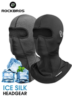 ROCKBROS Summer Cool Women Men Hat Anti-UV Full Face Mask Motorcycle Helmet Balaclava Ice Silk Breathable Dustproof Cycling Cap
