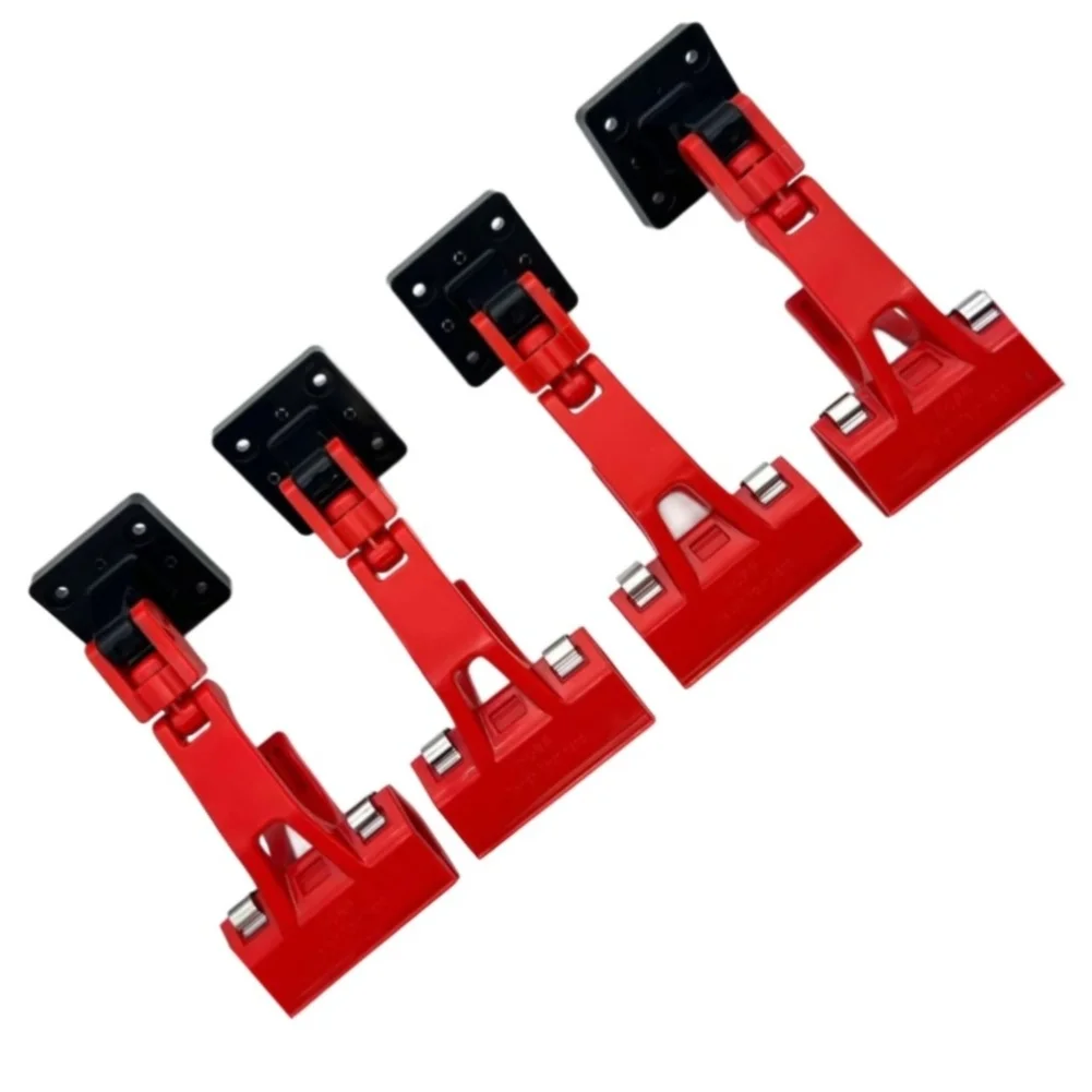 Car Cleaning Clip Set of 4 with 360 Rotation Wall Mounted Towel and Tool Organizer for Auto Home Garage Red Plastic