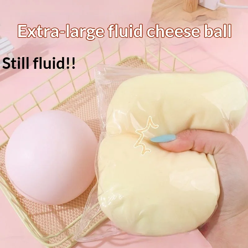 1Pcs Slow Rebound Stress Ball 10cm Mochi Taba Squshy Extra Large Fluid Cheese Ball Adult Stress Relief Toy Kids Paty Gift