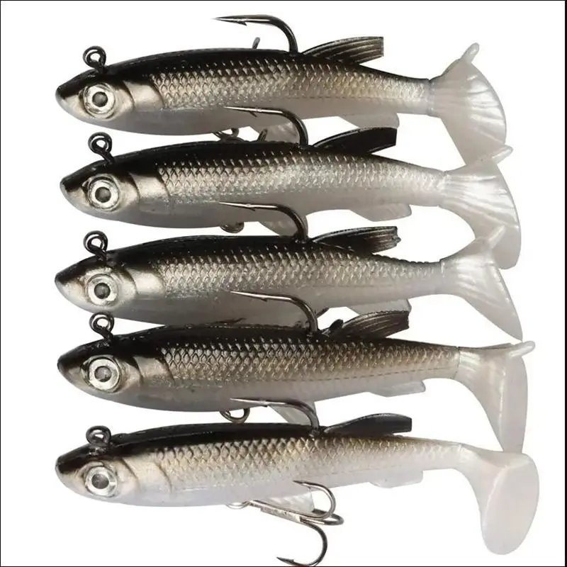 5 Teile/los Weiche Angeln Lockt 8cm 13g Wobbler Köder mit Starken Haken Künstliche Köder Angeln Zubehör