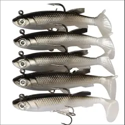 5Pcs/lot Soft Fishing Lures 8cm 13g Wobbler Bait with Strong Hooks Artificial Baits Fishing Accessories
