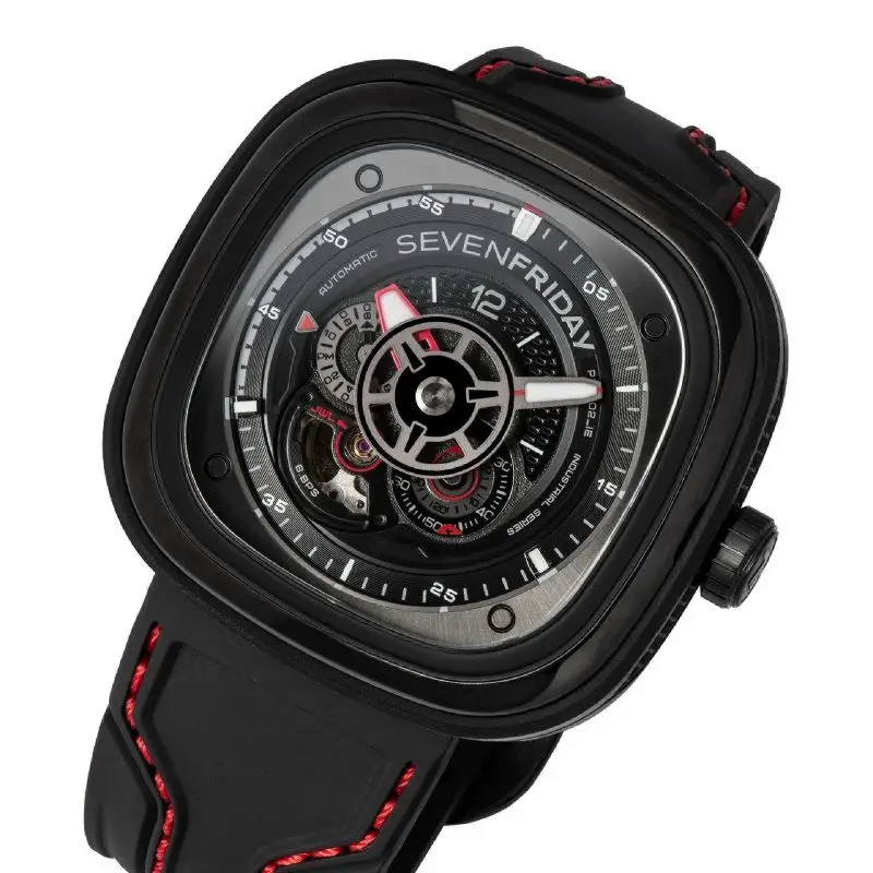 NEW SEVENFRIDAY P series watch P3C/02 RACER III WITH LEATR STRAP fully automatic mechanical watch luxury fashion Seven Fridays