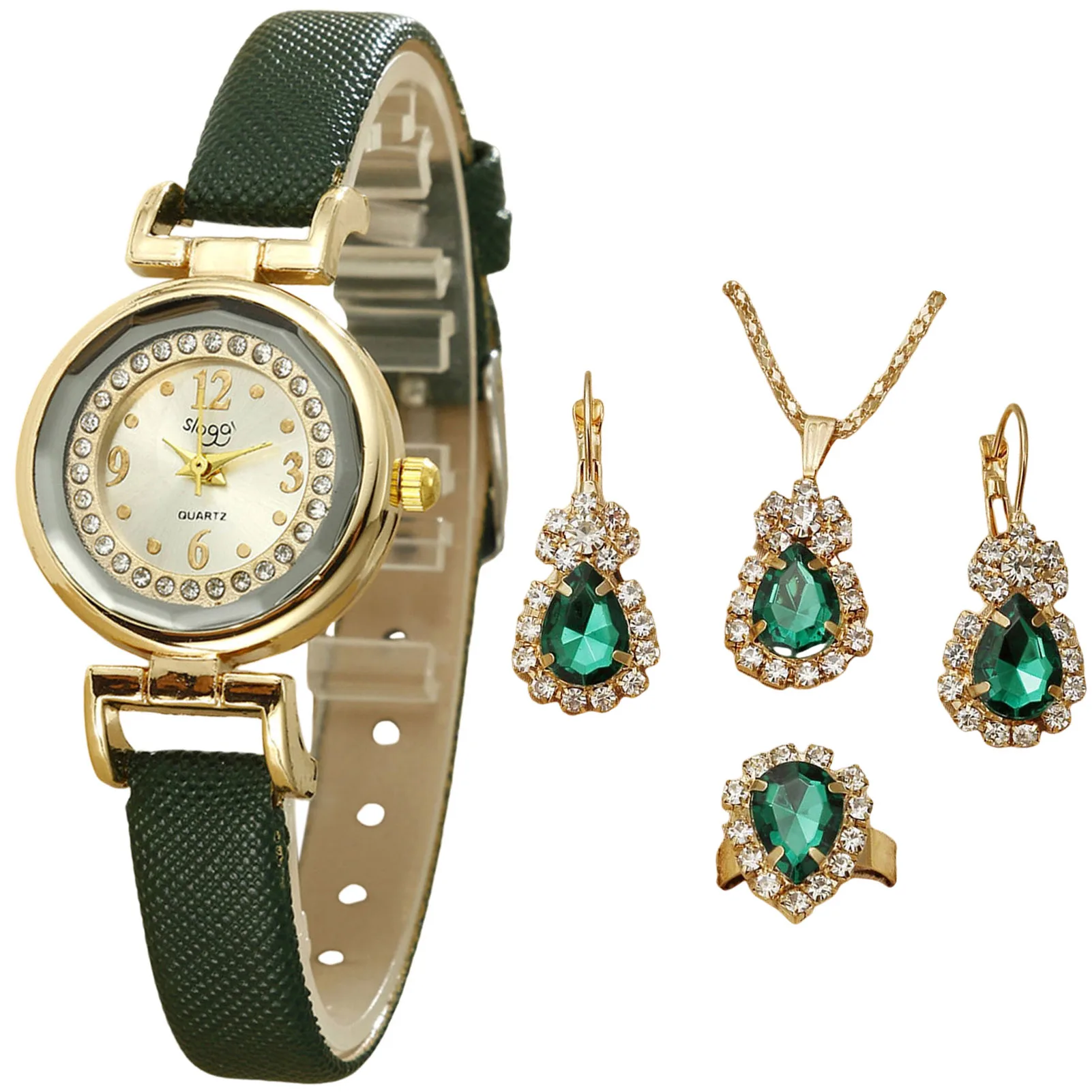 

Fashion Watch Set for Women Ladies Jewelry and Watch Set Gift Supplies for Home Office Working