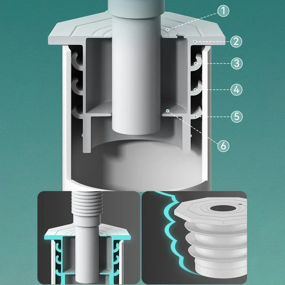 Easy Installation And Removal Bathroom Drain Cover Mm Package Content Drain Cover Pipe Sealing Ring Prevent Bugs
