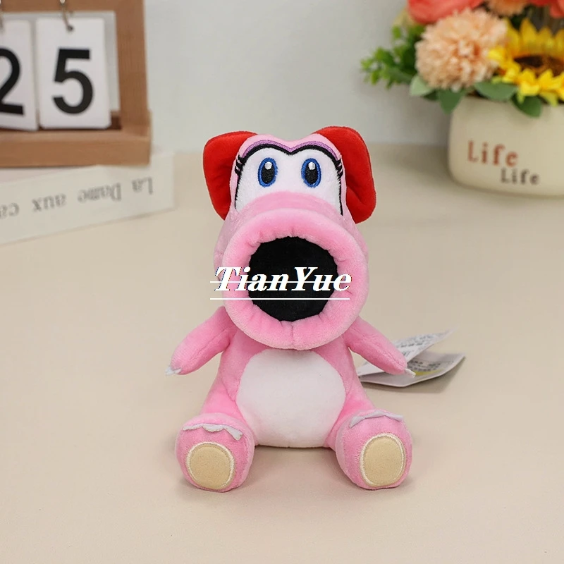 Anime Cute Birdo Pink Pea shooter Stuffed doll Children's Christmas Gift toy 15cm