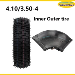 4.10/3.50-4 Inner Outer Tyre 410/350-4 Pneumatic Wheel Tire for Motorcycle Electric Scooter, Trolley Accessories
