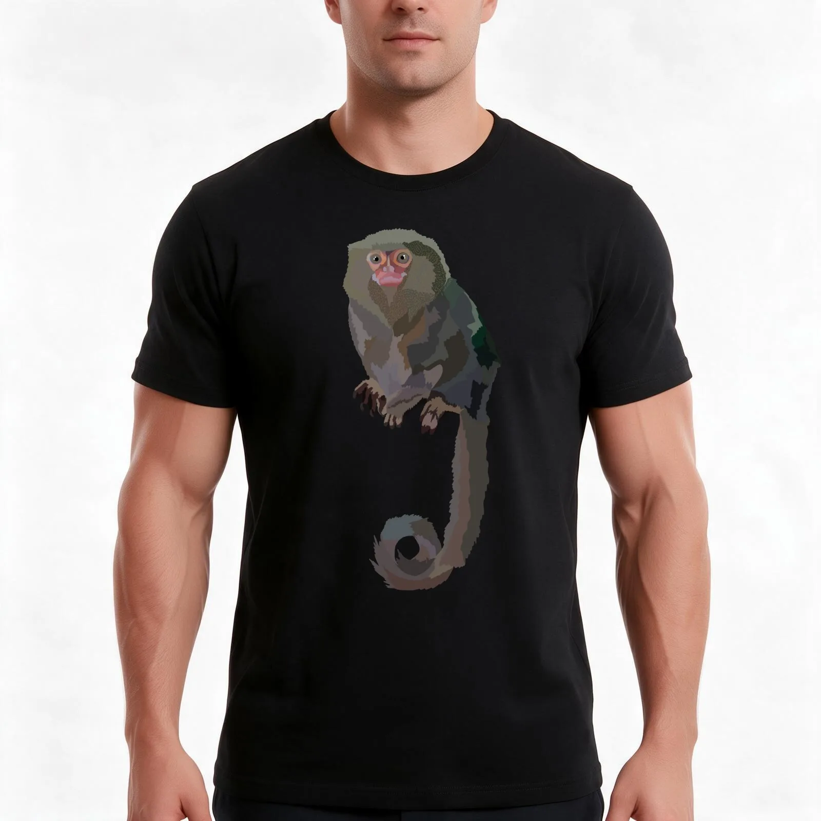 P is for Pygmy Marmoset T-Shirt Summer Casual Cotton Tee Oversized Streetwear Tops Vintage Graphic Print Unisex Men Women