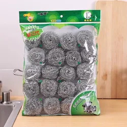 20pcs household wire balls cleaning balls stainless steel pot brushes wire brushes kitchen wire balls dishwashing brushes pot